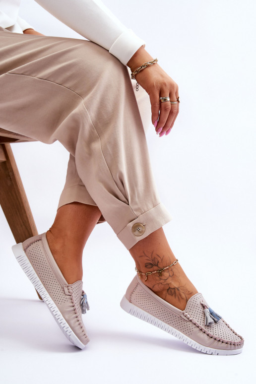 mit durchbrochenen Elementen Mokassins Hellrosa Farbton Lanzarot mit durchbrochenen Elementen Mokassins Hellrosa Farbton Lanzarot