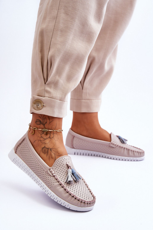 mit durchbrochenen Elementen Mokassins Hellrosa Farbton Lanzarot mit durchbrochenen Elementen Mokassins Hellrosa Farbton Lanzarot