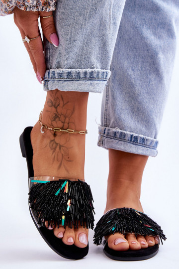 Hausschuhe S.Barski KV-576-4 schwarze Farbe