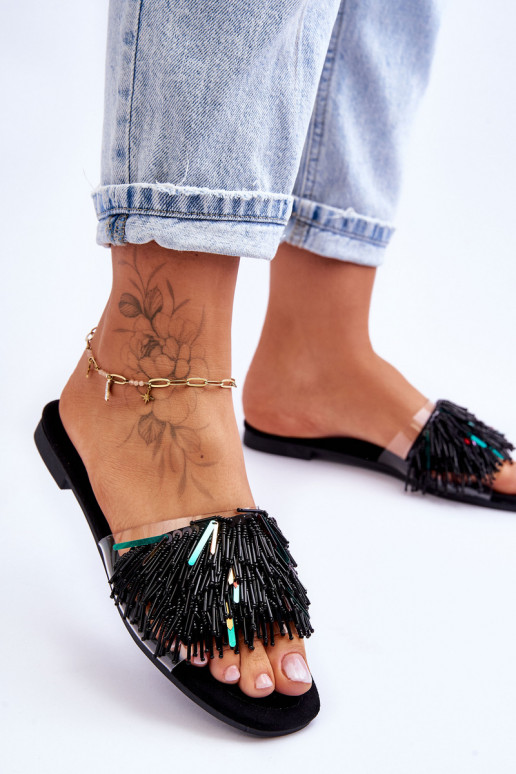 Hausschuhe S.Barski KV-576-4 schwarze Farbe Hausschuhe S.Barski KV-576-4 schwarze Farbe