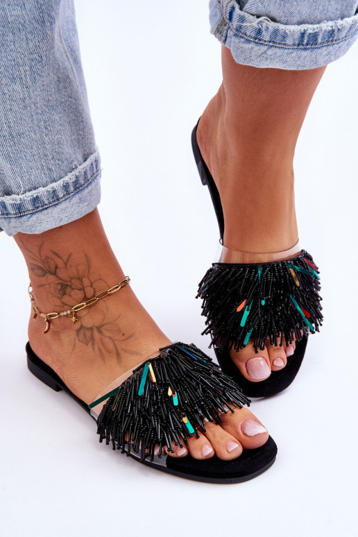 Hausschuhe S.Barski KV-576-4 schwarze Farbe Hausschuhe S.Barski KV-576-4 schwarze Farbe