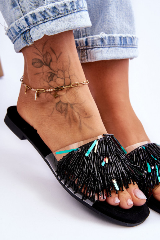 Hausschuhe S.Barski KV-576-4 schwarze Farbe Hausschuhe S.Barski KV-576-4 schwarze Farbe