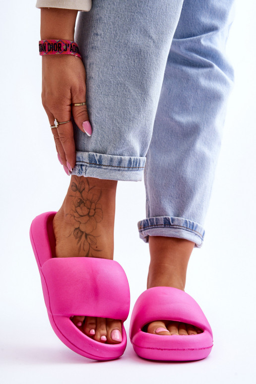 Leichte Hausschuhe mit vergoldeter Sohle in rosa Milton