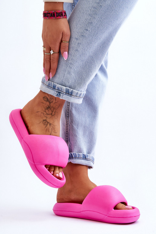 Leichte Hausschuhe mit vergoldeter Sohle in rosa Milton