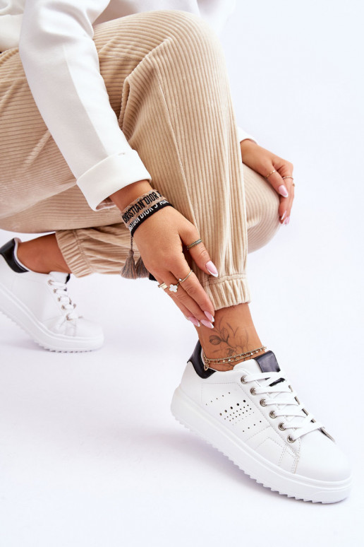 Schuhe im Sportstil Weiß-Schwarz Seien Sie der Erste!