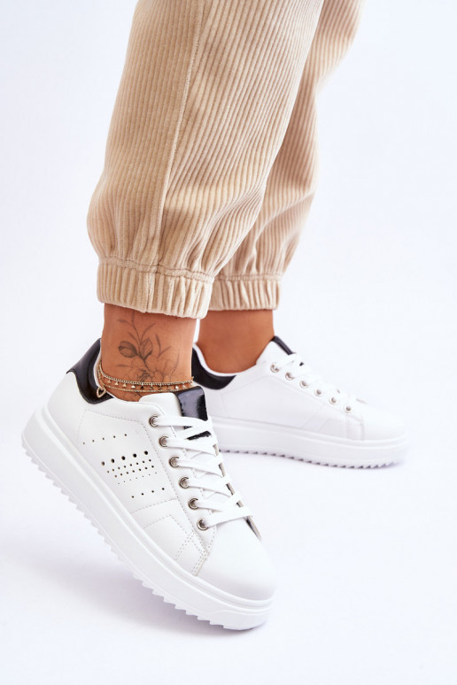 Schuhe im Sportstil Weiß-Schwarz Seien Sie der Erste!