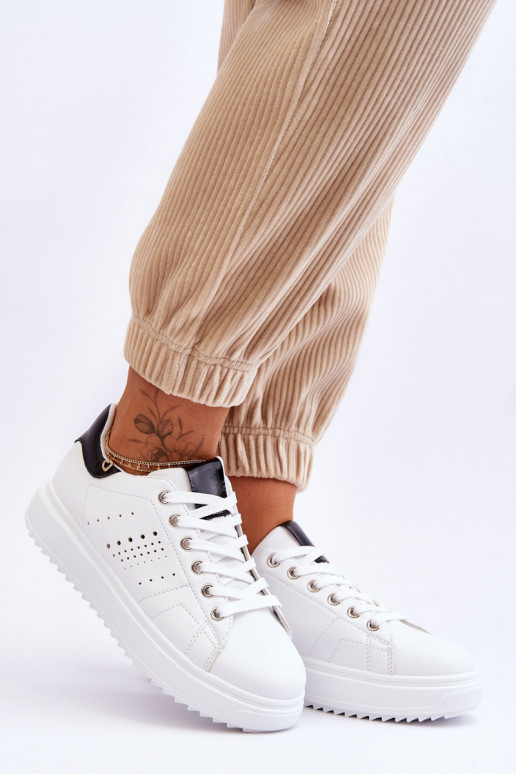 Schuhe im Sportstil Weiß-Schwarz Seien Sie der Erste!