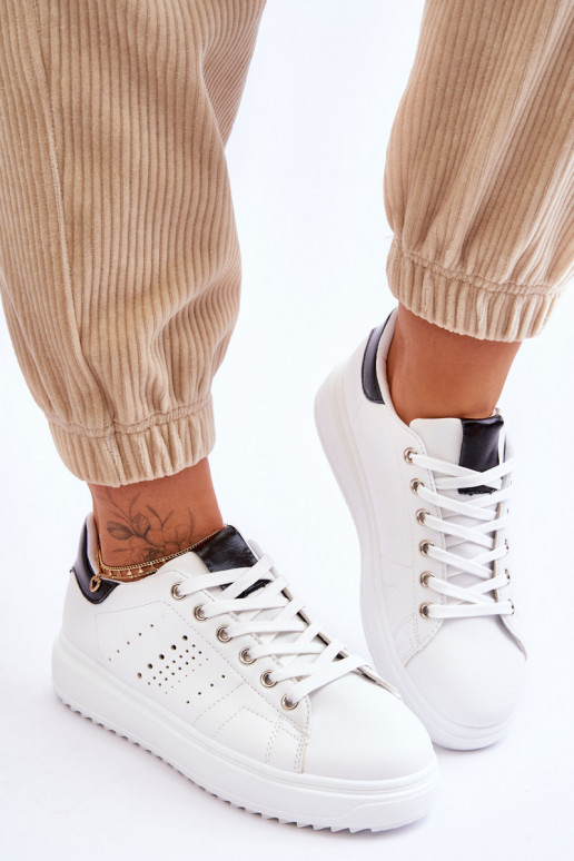 Schuhe im Sportstil Weiß-Schwarz Seien Sie der Erste!