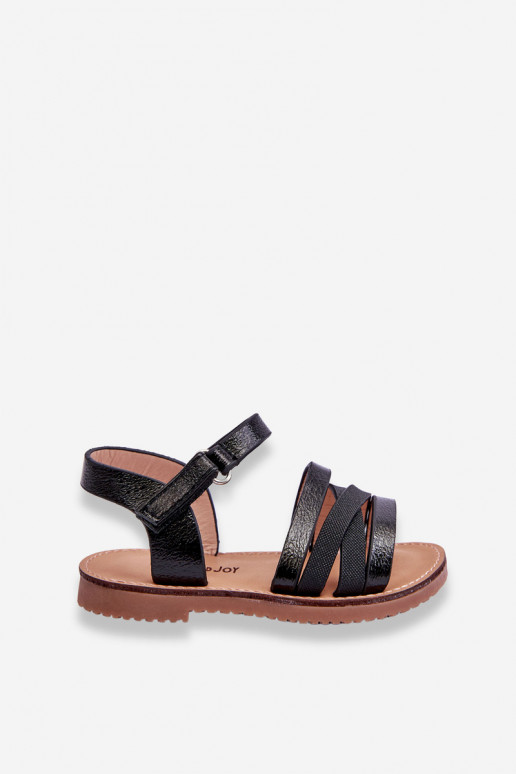 Sandalen für Kinder mit Riemen in der schwarzen Farbe Isla