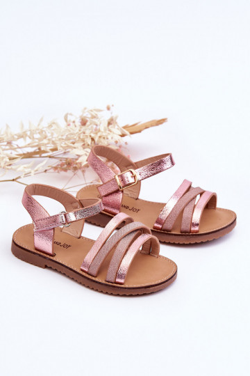Sandalen für Kinder mit Riemen in der rosa Farbe Isla