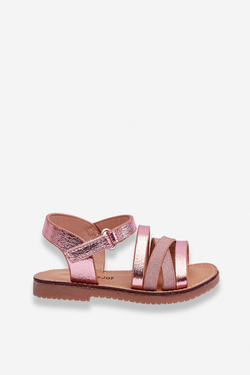 Sandalen für Kinder mit Riemen in der rosa Farbe Isla