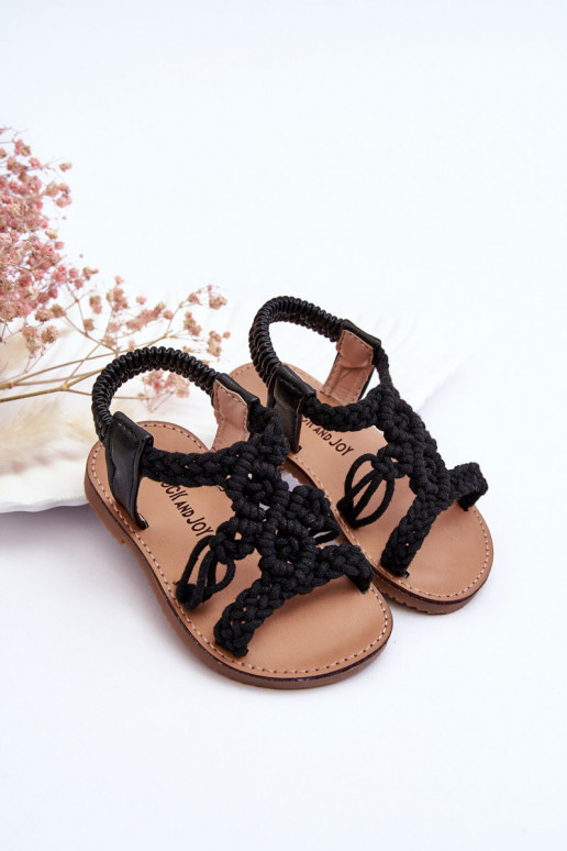 Geflochtene Kindersandalen in der Farbe Schwarz Tracy Geflochtene Kindersandalen in der Farbe Schwarz Tracy