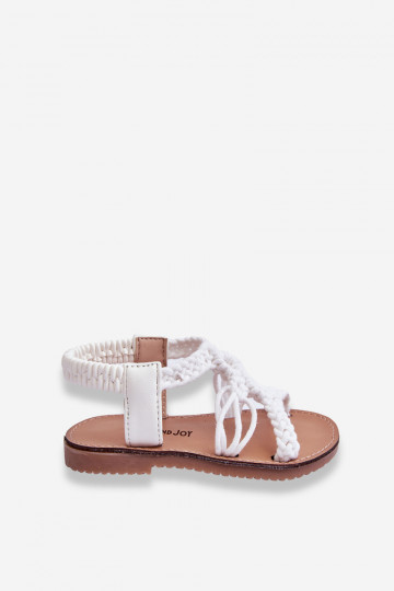 Geflochtene Kindersandalen in der Farbe Weiß Tracy 2