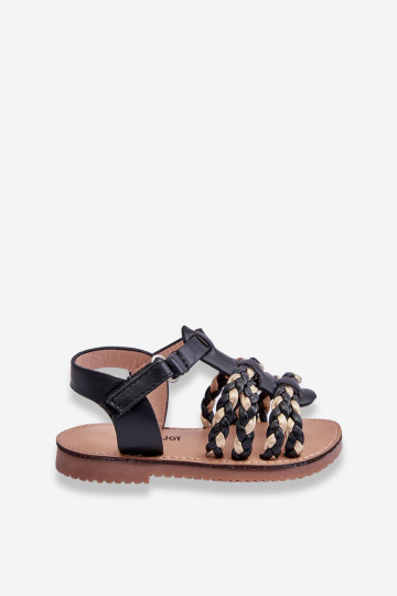 Kindersandalen mit Riemen in der Farbe Schwarz Sammy 2