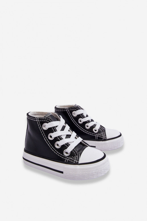High-Top-Sneaker für Kinder Schwarz-Weiß Marney