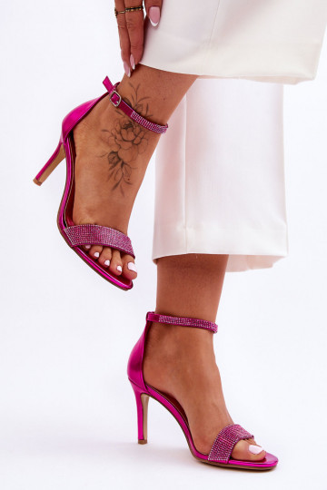 Schuhe mit dünnem Absatz in rosa Farbe Perfecto 2