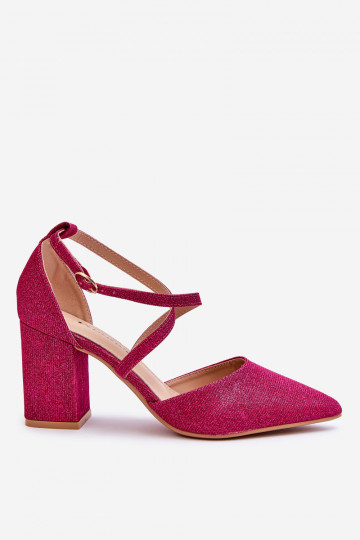 Glänzende Schuhe mit hohen Absätzen in Pink Galaxy 2