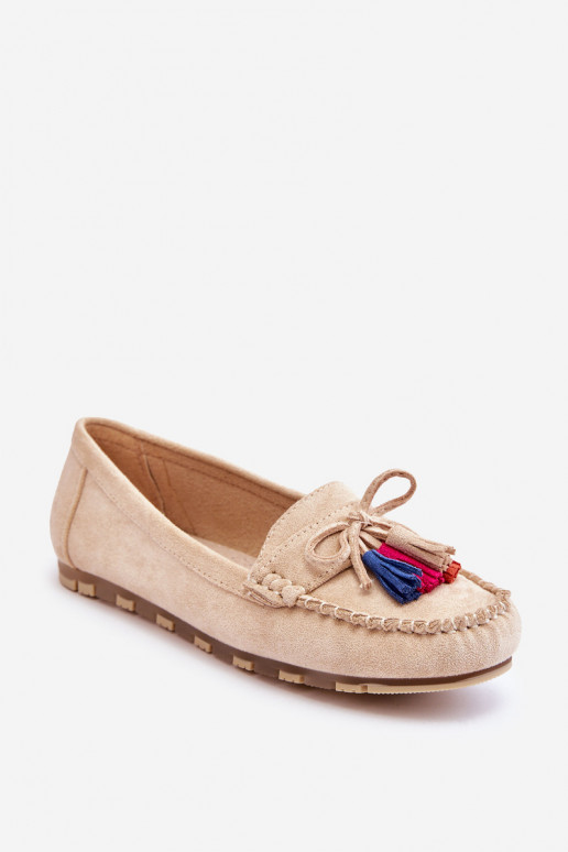 Wildledermokassins mit Quasten in Beige Dorine Wildledermokassins mit Quasten in Beige Dorine