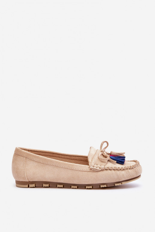 Wildledermokassins mit Quasten in Beige Dorine Wildledermokassins mit Quasten in Beige Dorine