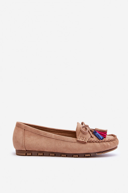 Wildledermokassins mit Quasten in Beige Dorine Wildledermokassins mit Quasten in Beige Dorine