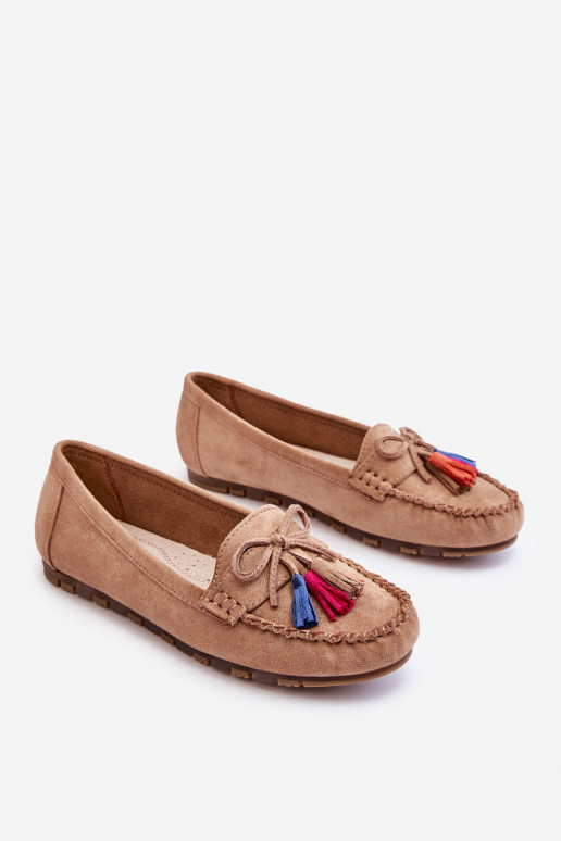Wildledermokassins mit Quasten in Beige Dorine Wildledermokassins mit Quasten in Beige Dorine