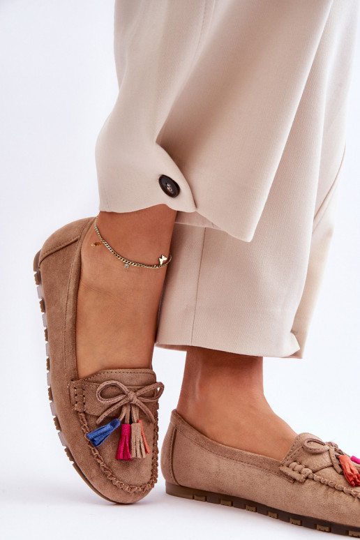 Wildledermokassins mit Quasten in Beige Dorine Wildledermokassins mit Quasten in Beige Dorine