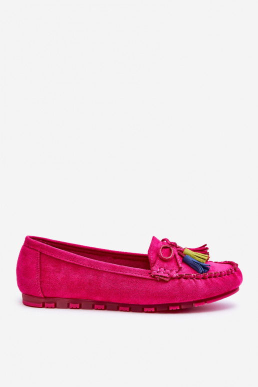 Wildledermokassins mit Quasten in rosa Dorine Wildledermokassins mit Quasten in rosa Dorine