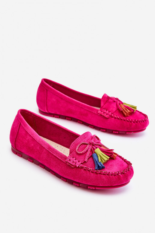 Wildledermokassins mit Quasten in rosa Dorine Wildledermokassins mit Quasten in rosa Dorine