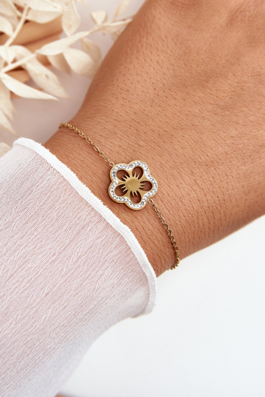 Armband mit Blumen in Goldfarbe Armband mit Blumen in Goldfarbe