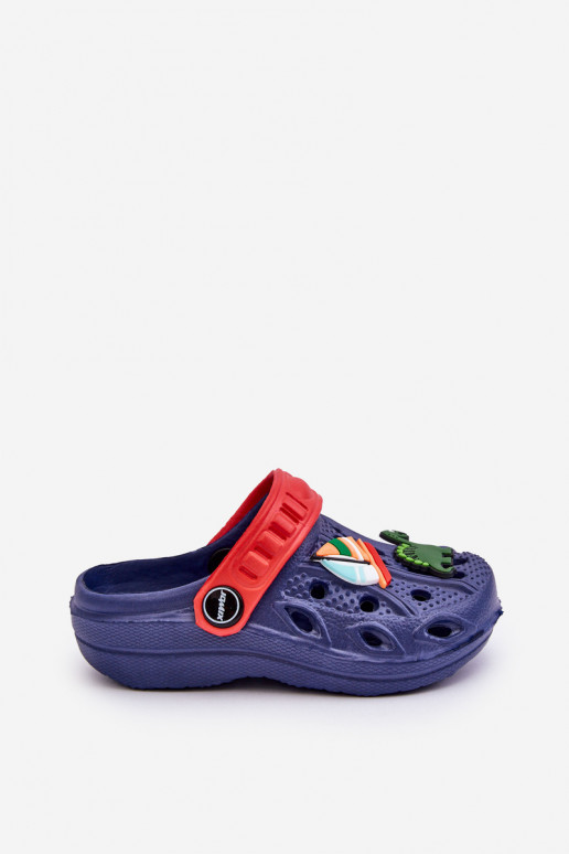 Leichte Hausschuhe für Kinder. Hausschuhe in dunkelblauer Farbe Sweets