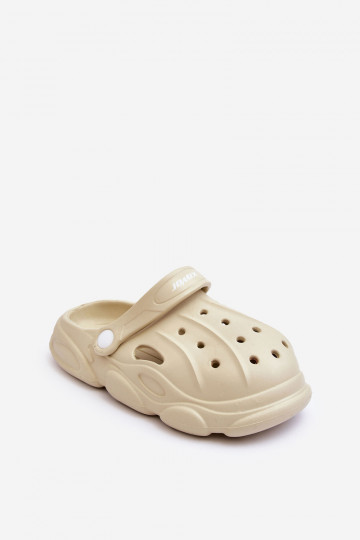 Kinder-Flip-Flops wie Crocs beige Cloudy