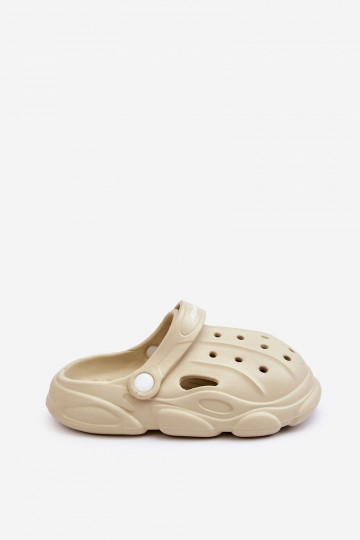 Kinder-Flip-Flops wie Crocs beige Cloudy 2