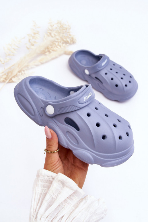 Kinderhausschuhe im Crocs-Stil in der Farbe Blau Cloudy Kinderhausschuhe im Crocs-Stil in der Farbe Blau Cloudy