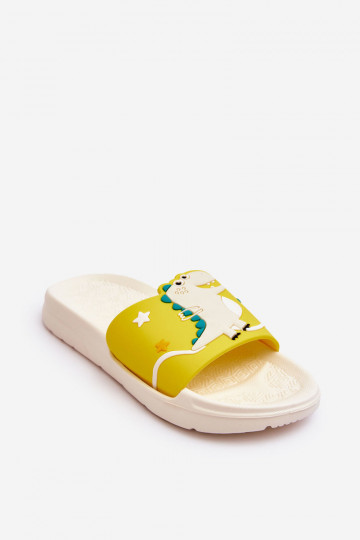 Kinderhausschuhe T-Rex beige Bernis