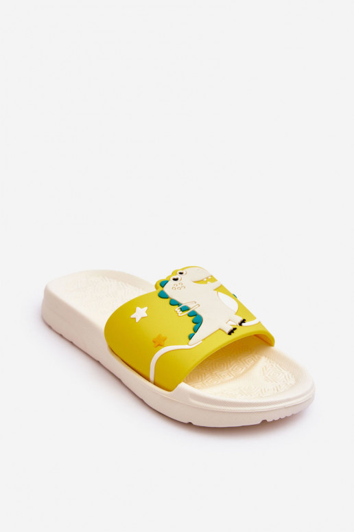 Kinderhausschuhe T-Rex beige Bernis