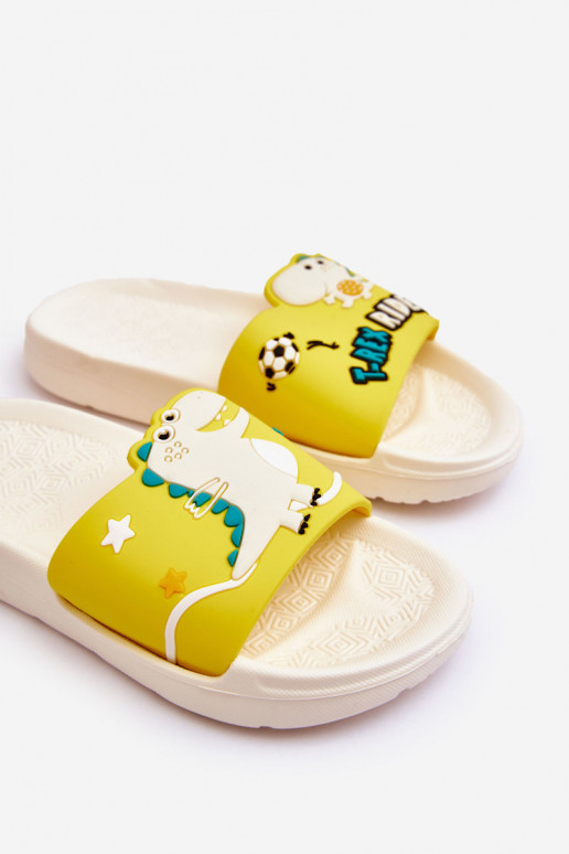 Kinderhausschuhe T-Rex beige Bernis