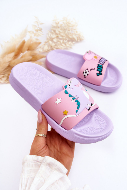 Kinderhausschuhe T-Rex Lila Farbe Bernis Kinderhausschuhe T-Rex Lila Farbe Bernis