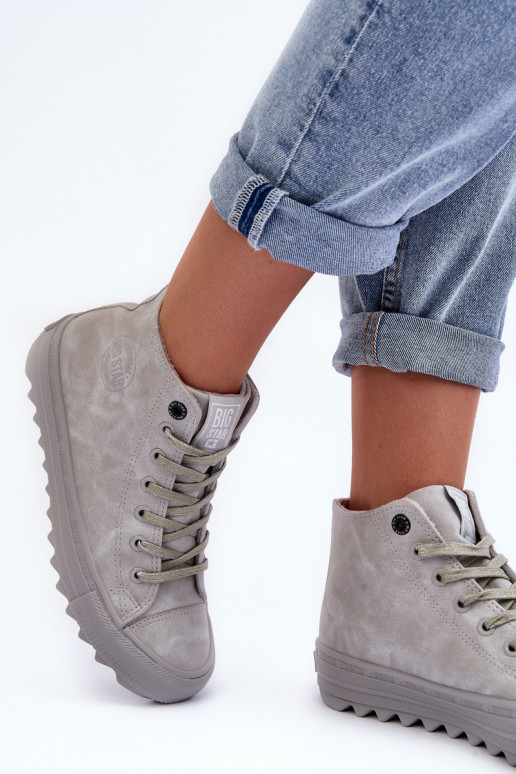 Freizeitschuhe Big Star Groß sich Zuarm laufen graue Farbe GG274070