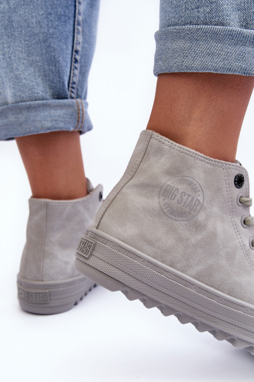 Freizeitschuhe Big Star Groß sich Zuarm laufen graue Farbe GG274070