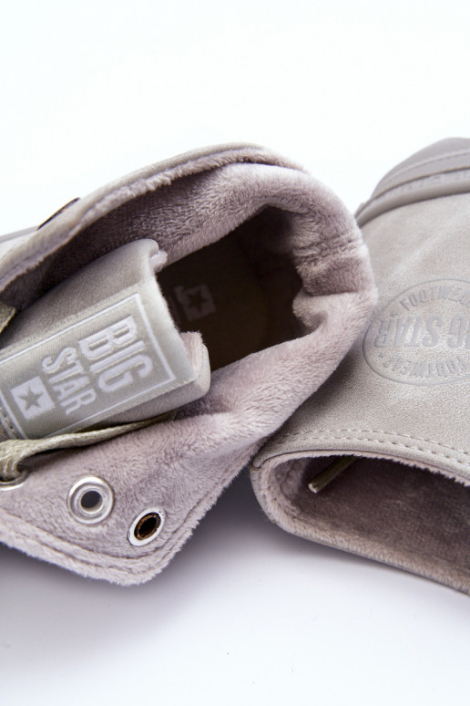 Freizeitschuhe Big Star Groß sich Zuarm laufen graue Farbe GG274070