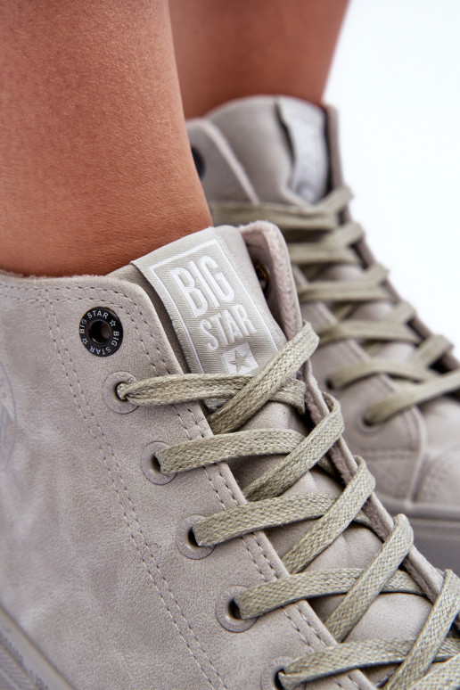 Freizeitschuhe Big Star Groß sich Zuarm laufen graue Farbe GG274070