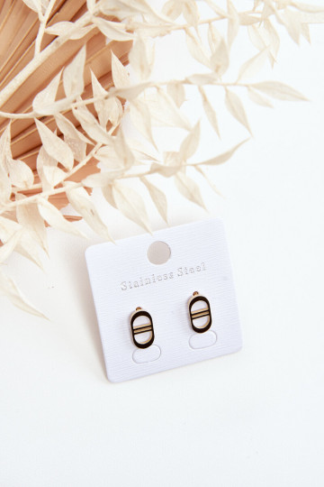 Ovale Ohrringe in Goldfarbe