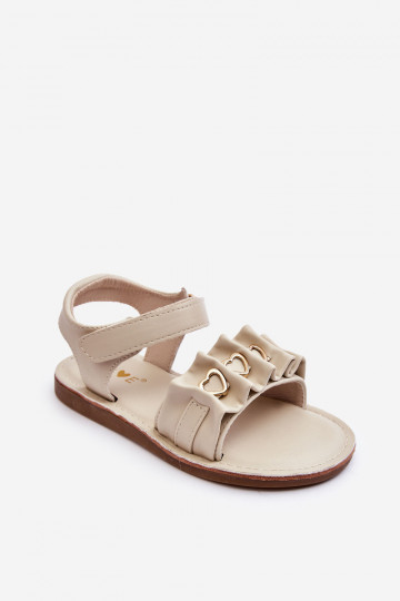 Kindersandalen mit Klebeverschlüssen beige Havana