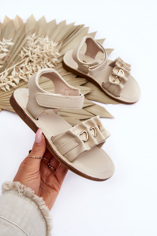 Kindersandalen mit Klebeverschlüssen beige Havana