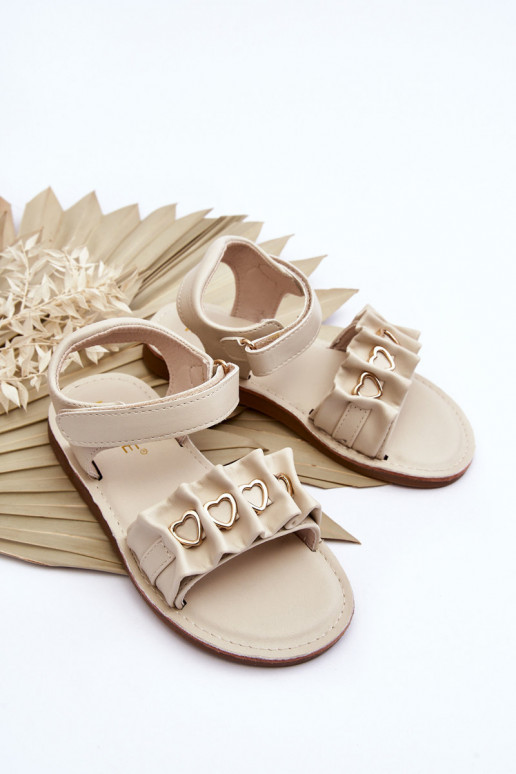 Kindersandalen mit Klebeverschlüssen beige Havana