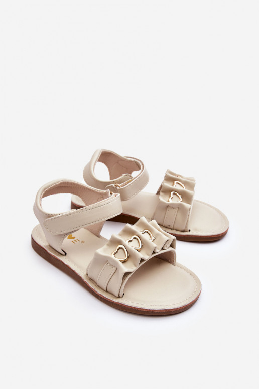 Kindersandalen mit Klebeverschlüssen beige Havana