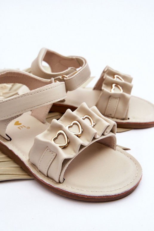 Kindersandalen mit Klebeverschlüssen beige Havana