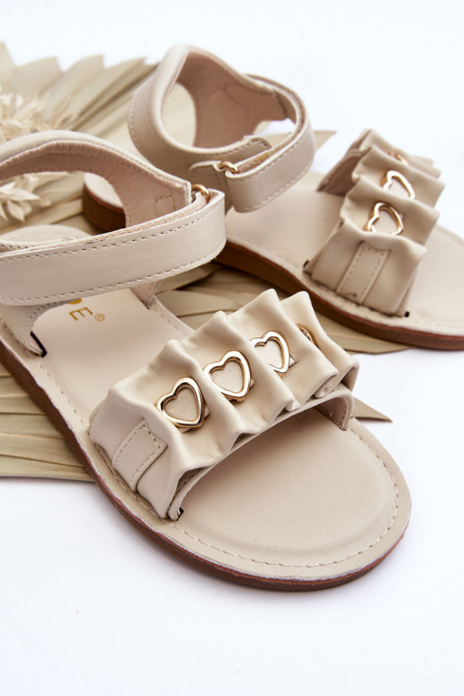 Kindersandalen mit Klebeverschlüssen beige Havana