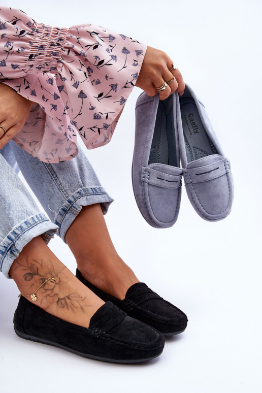 Elegante Wildledermokassins in der Farbe Schwarz von Lenvie Elegante Wildledermokassins in der Farbe Schwarz von Lenvie