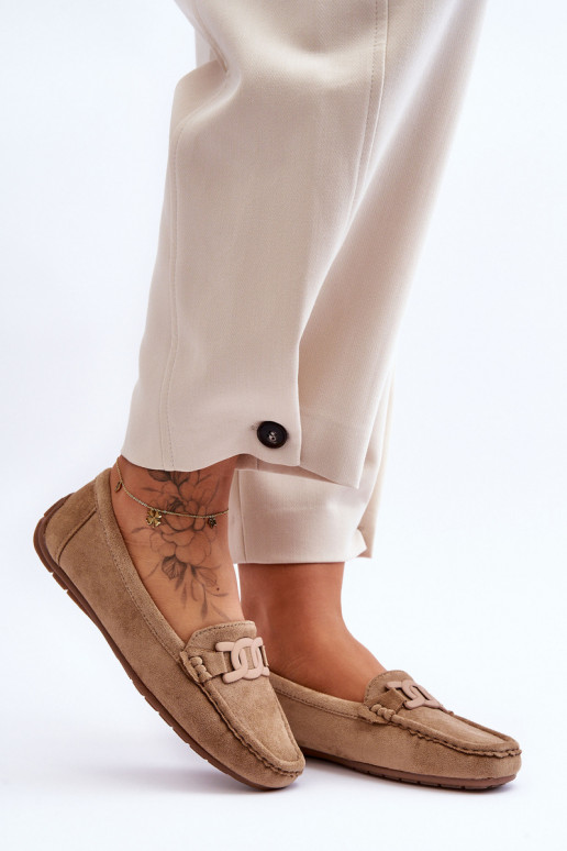 Braune Wildledermokassins Rabell